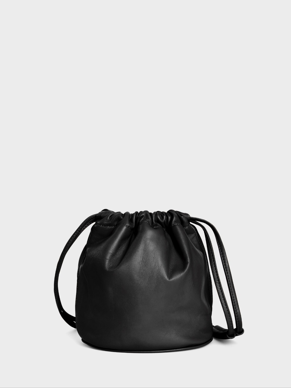 Lemiz Allegro Black Leather Bucket Bag